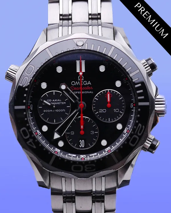 2021 Omega Seamaster Diver 300M 44MM Black Dial Steel Bracelet (212.30.44.50.01.001)