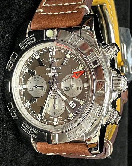 Breitling Chronomat 47MM Brown Dial Leather Strap (AB0410)