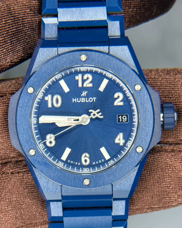 2024 Hublot Big Bang 38MM Blue Dial Ceramic Bracelet (457.EX.7170.EX)