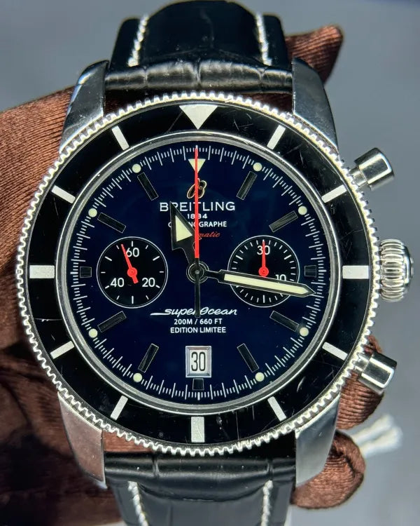 Breitling Superocean Heritage "125th Anniversary" L.E. 46MM Blue Dial Leather Strap (A23320)