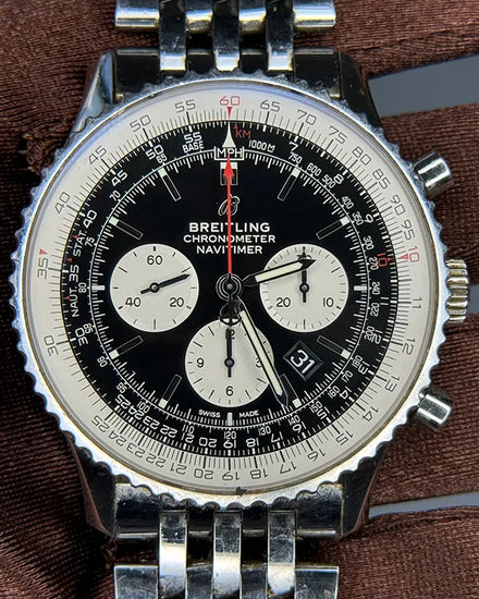 2020 Breitling Navitimer 01 Chronograph 46MM Black Dial Steel Bracelet (AB0127211B1X1)