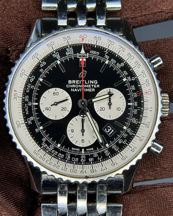 Breitling Navitimer 01 Chronograph 46MM Black Dial Steel Bracelet (AB0127)