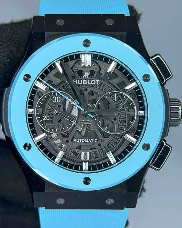 Hublot Classic Fusion Aerofusion "Loves Summer Collection Capri Boutique" 45MM Black Dial Rubber Strap (525.CL.0179.RX.CAP22)