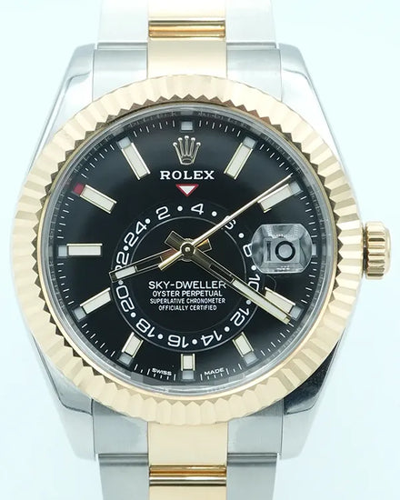 2020 Rolex Sky-Dweller 42MM Black Dial Two-Tone Oyster Bracelet (326933)