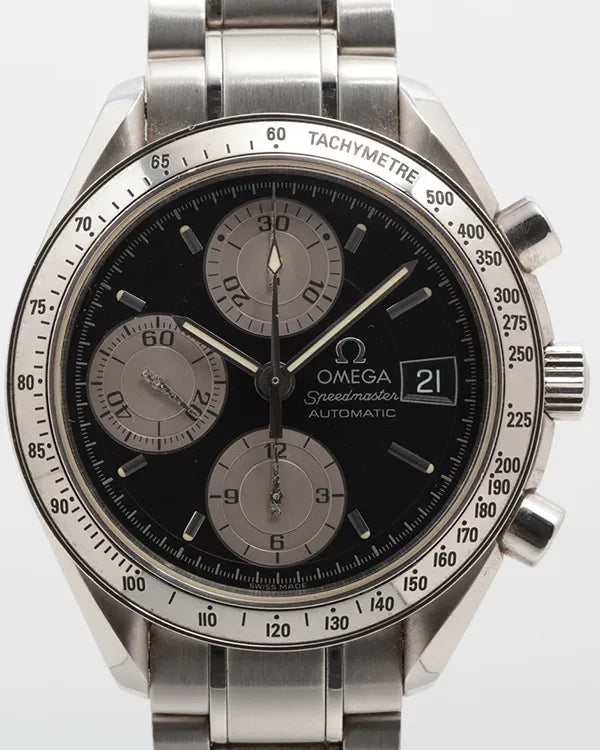 Omega Speedmaster Date Chronograph 39MM Black Dial Steel Bracelet (3513.51)