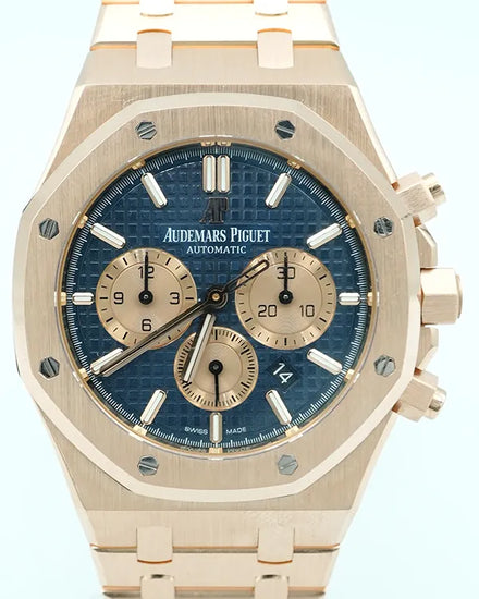 2017 Audemars Piguet Royal Oak 41MM Blue Dial Rose Gold Bracelet (26331OR.OO.1220OR.01)