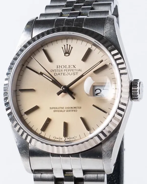 1994 (S Serial) Rolex Datejust 36MM Silver Dial Jubilee Bracelet (16234)
