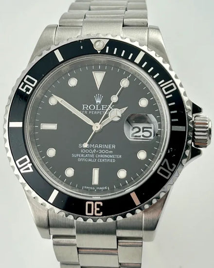 2007 Rolex Submariner Date 40MM Black Dial Oyster Bracelet (16610)