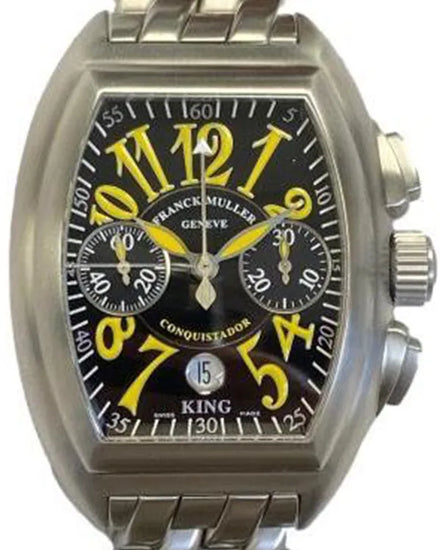 Franck Muller Conquistador "King of Complications" L.E. 48MM Black Dial Steel Bracelet (8005 CC)