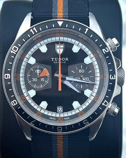 2022 Tudor Heritage Chrono 42MM Black Dial Textile Strap (70330N)