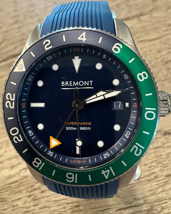 2024 Bremont Supermarine 40MM Black Dial Rubber Strap (S302)