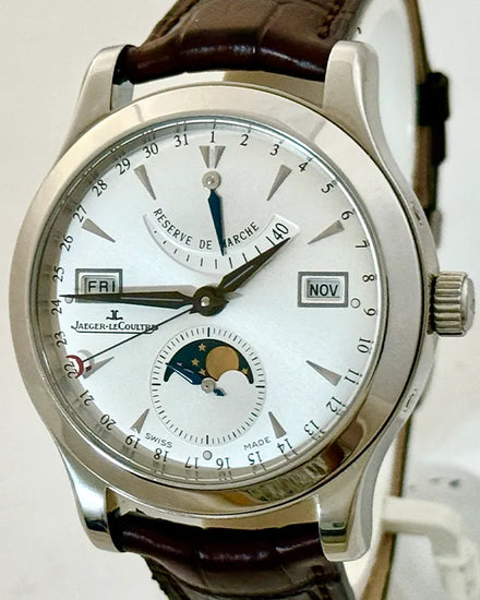 Discontinued Jaeger-LeCoultre Master 40MM Silver Dial Leather Strap (147.8.41S)