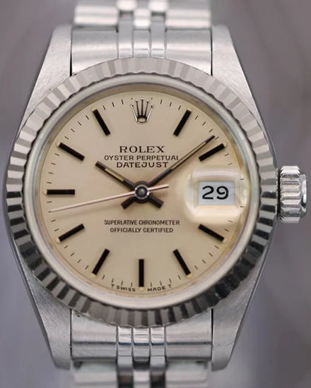 1991 (N serial) Rolex Lady-Datejust 26MM Silver Dial Jubilee Bracelet (69174)