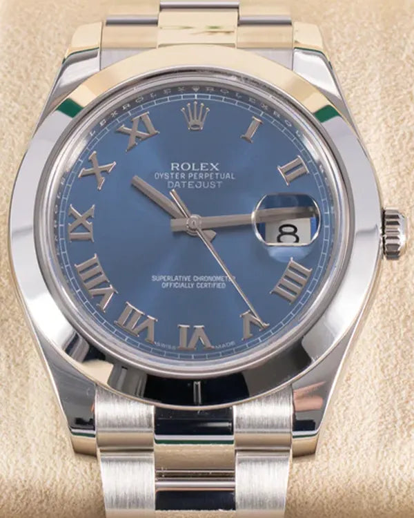 2016 Rolex Datejust II 41MM "Azzurro" Blue Dial Oyster Bracelet (116300)