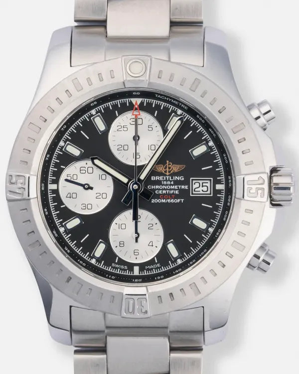 Breitling Colt Chronograph 44MM Black Dial Steel Bracelet (A1338811/BD83)