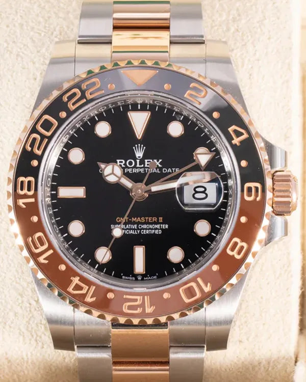 2023 Rolex GMT-Master II "Rootbeer" 40MM Black Dial Two-Tone Oyster Bracelet (126711CHNR)
