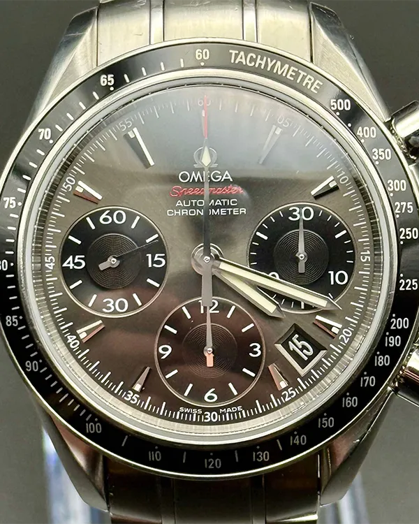 Omega Speedmaster Date 40MM Grey Dial Steel Bracelet (323.30.40.40.06.001)