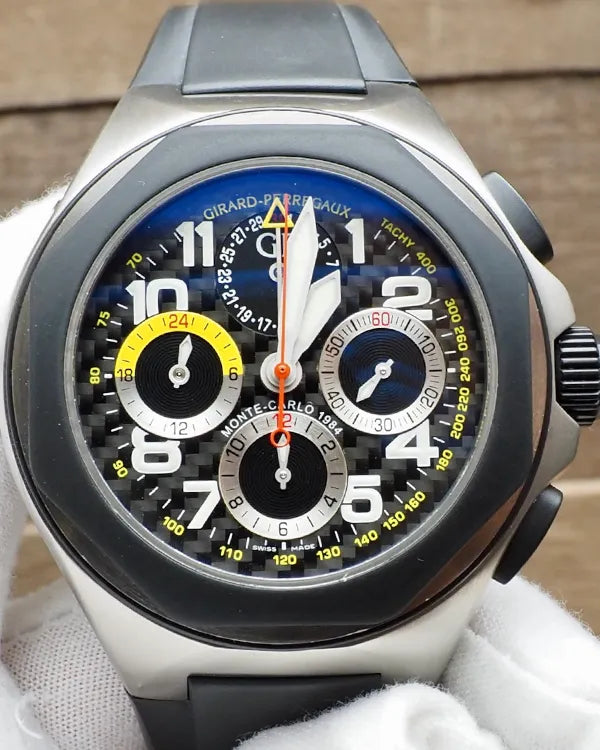 2009 Girard Perregaux Laureato "Rallye Monte Carlo" L.E. 46MM Carbon Dial Rubber Strap (80178-28-611-FK6A)