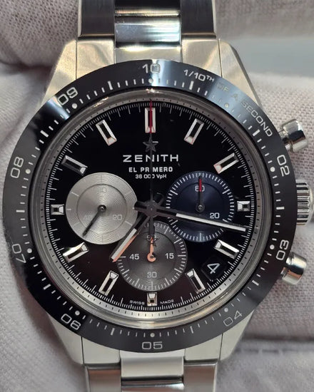 2021 Zenith Chronomaster Sport 41MM Black Dial Steel Bracelet (03.3100.3600/21.M3100)
