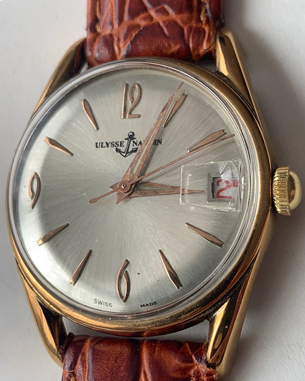 Ulysse Nardin Vintage 33MM Silver Dial Aftermarket Leather Strap (Cal. N52)