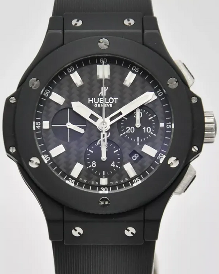 2012 Hublot Big Bang "Black Magic" 44MM Carbon Fiber Dial Rubber Strap (301.CI.1770.RX)