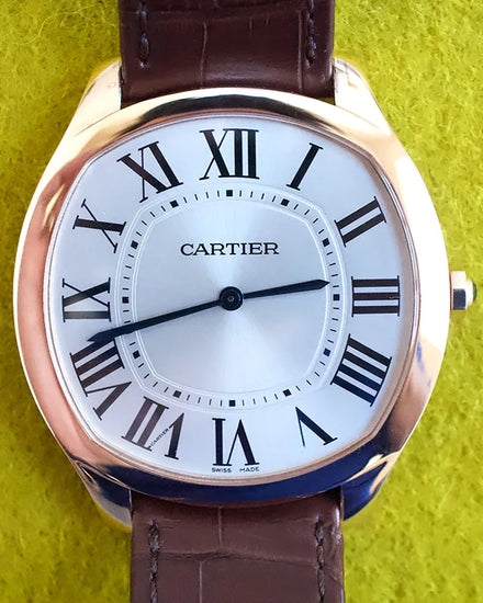 2022 Cartier Drive De Cartier 39MM Silver Dial Leather Strap (WGNM0006)