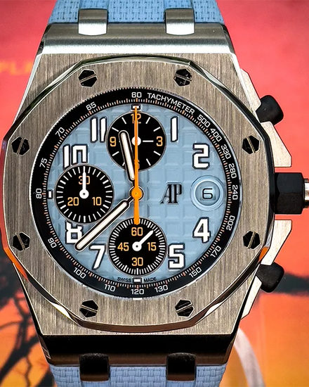 2022 Audemars Piguet Royal Oak Offshore 42MM "Tiffany" Blue Dial Rubber Strap (26238ST.OO.A340CA.01)