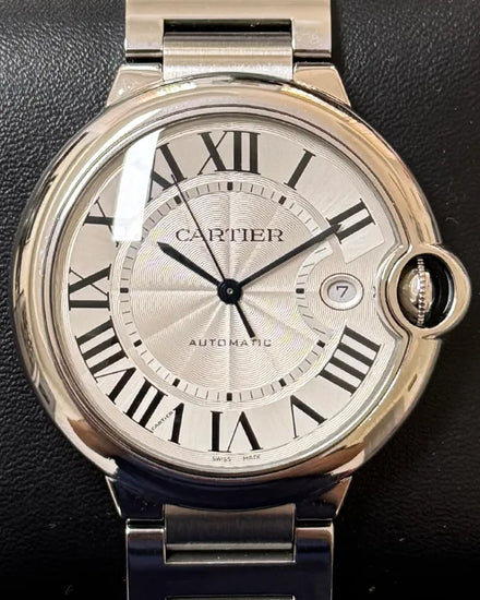 2021 Cartier Ballon Bleu 42MM Silver Dial Steel Bracelet (WSBB0049)