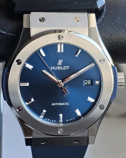 Hublot Classic Fusion 42MM Blue Dial Rubber Strap (542.NX.7170.RX)