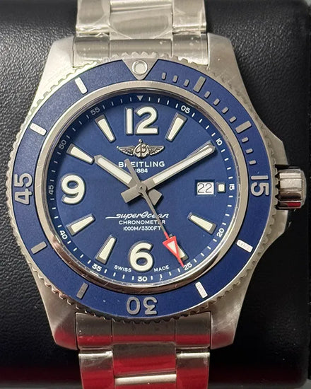 Breitling Superocean 44MM Blue Dial Steel Bracelet (A17367)