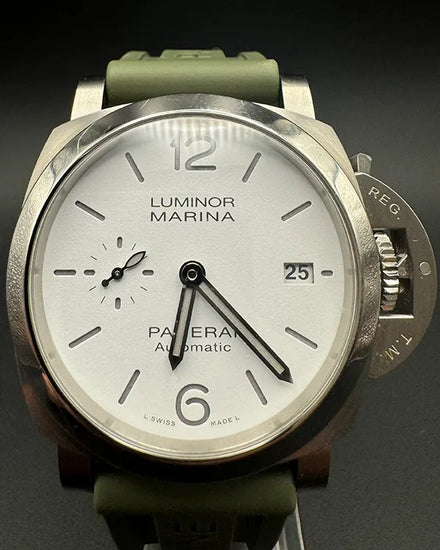 2023 Panerai Luminor 40MM White Dial Rubber Strap (PAM01371)