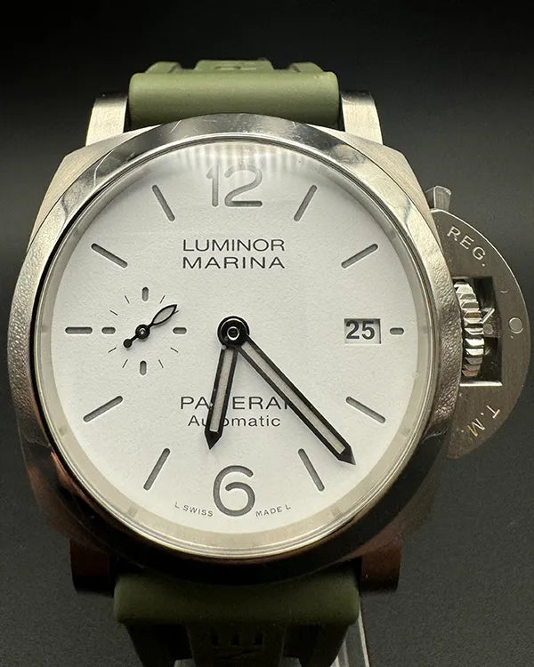 2023 Panerai Luminor 40MM White Dial Rubber Strap (PAM01371)