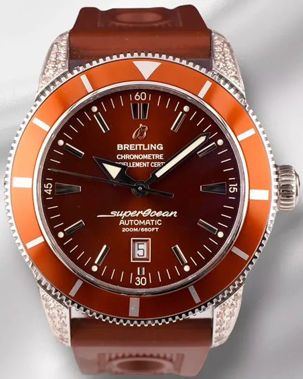 Breitling Superocean Heritage 46MM Brown Dial Rubber Strap (A17320)