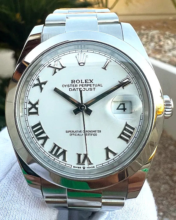 2023 Rolex Datejust 41MM White Dial Oyster Bracelet (126300)