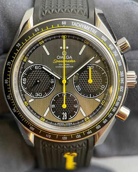 Omega Speedmaster Racing 40MM Grey Dial Rubber Strap (326.32.40.50.06.001)