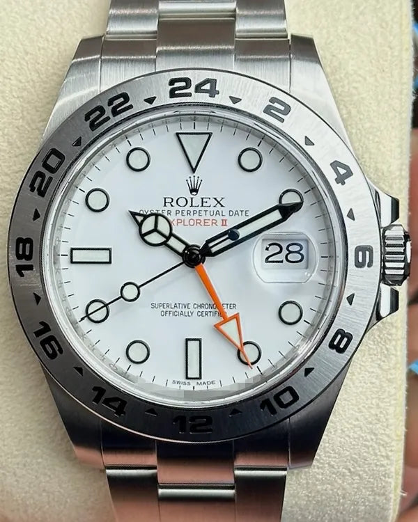 2015 Rolex Explorer II "Polar" 42MM White Dial Oyster Bracelet (216570)