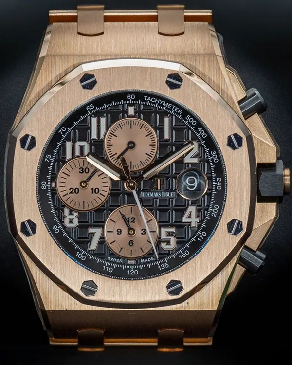 2021 Audemars Piguet Royal Oak Offshore "The Brick" Chronograph 42MM Black Dial Rose Gold Bracelet (26470OR.OO.1000OR.03)