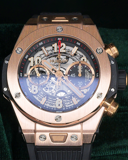 Hublot Big Bang Unico 45MM Skeleton Dial Rubber Strap (411.OX.1180.RX)