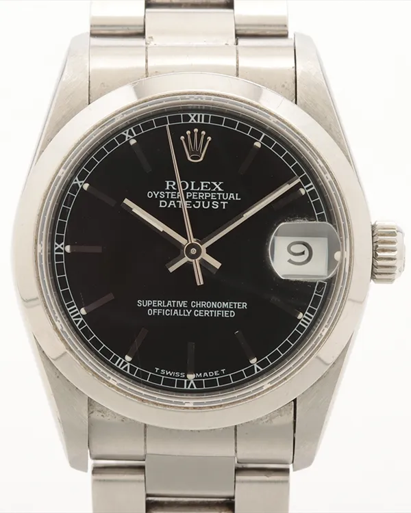 (U-Serial) Rolex Datejust 31MM Black Dial Oyster Bracelet (68240)