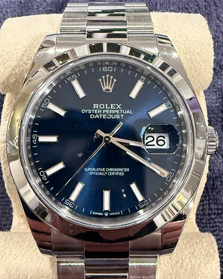 2023 Rolex Datejust 41MM Blue Dial Oyster Bracelet (126300)