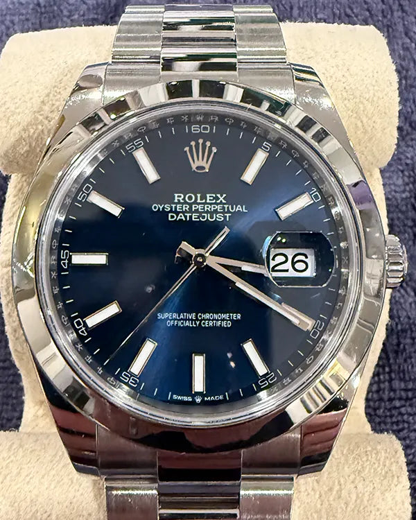 2023 Rolex Datejust 41MM Blue Dial Oyster Bracelet (126300)