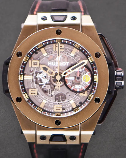 Hublot Big Bang Ferrari 45MM Skeleton Dial Rubber Strap (401.MX.0123.GR)