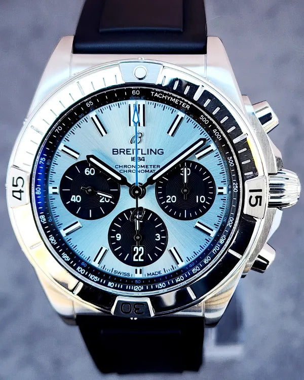 2021 Breitling Chronomat B01 42MM Blue Dial Rubber Strap (PB0134101C1S1)