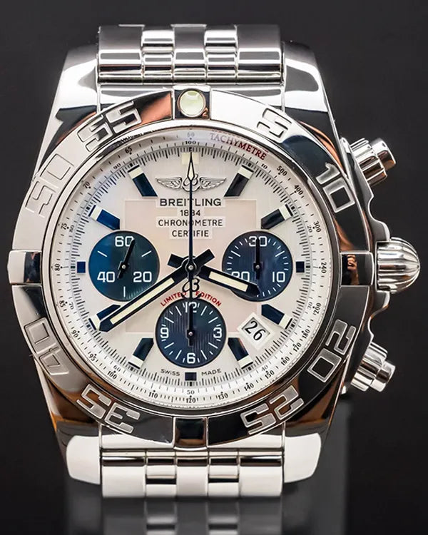 Breitling Chronomat Limited Edition 44MM Mother of Pearl Dial Steel Bracelet (AB0110)