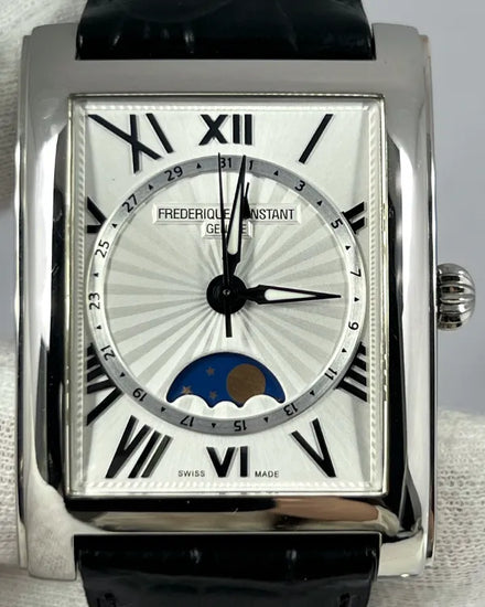 Frederique Constant Classics Carree 45MM Silver Dial Leather Strap (FC-330MS4MC6)