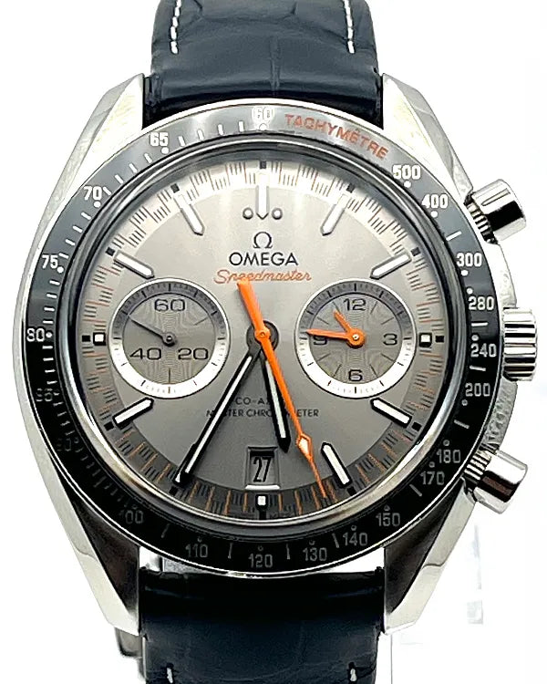 2023 Omega Speedmaster Racing 44.25MM Grey Dial OEM Leather Strap (329.32.44.51.06.001)
