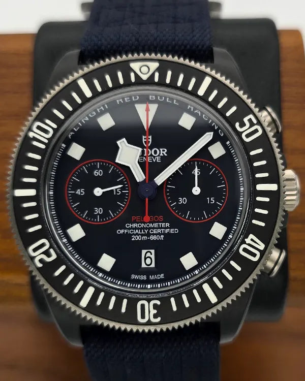 2023 Tudor Pelagos FXD Chrono "Alinghi Red Bull Racing" 43MM Blue Dial Textile Strap (25807KN)