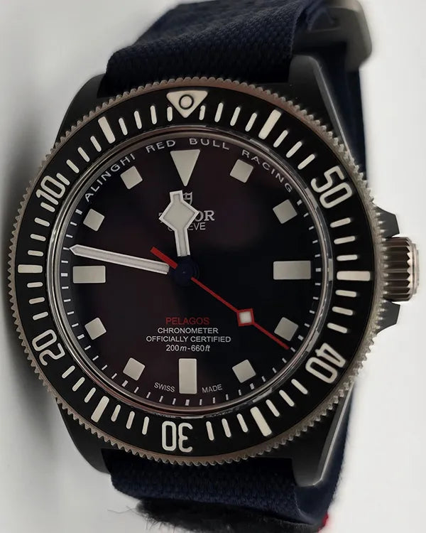 2023 Tudor Pelagos FXD "Alinghi Red Bull Racing" 42MM Blue Dial Textile Strap  (25707KN)
