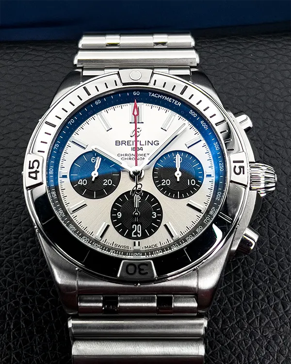 (Sun 7/8) 2021 Breitling Chronomat B01 42MM Silver Dial Steel Bracelet (AB0134101G1A1)