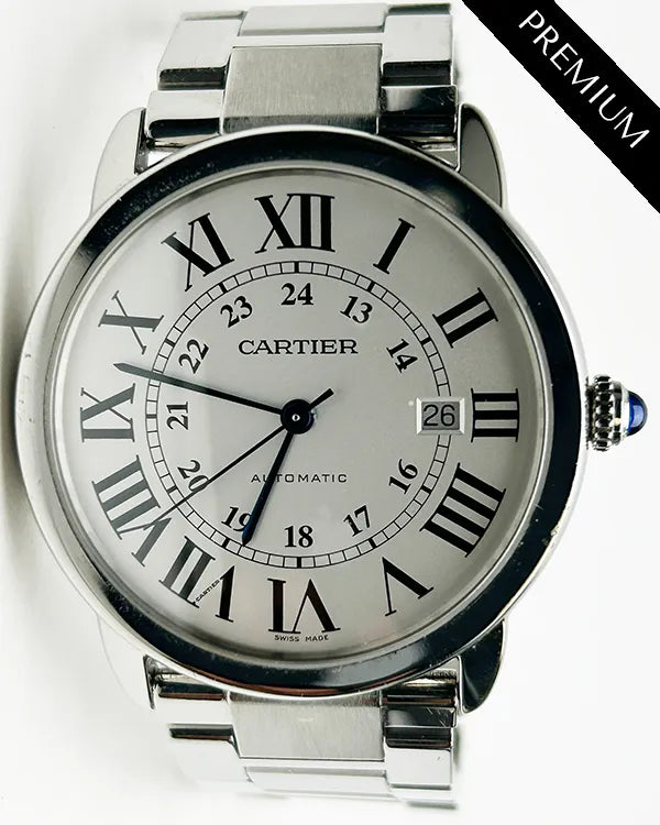 Cartier Ronde De Cartier 42MM White Dial Steel Bracelet (3517)